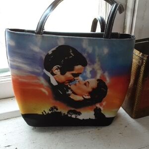 Colorful Tote Bag with Romantic Print